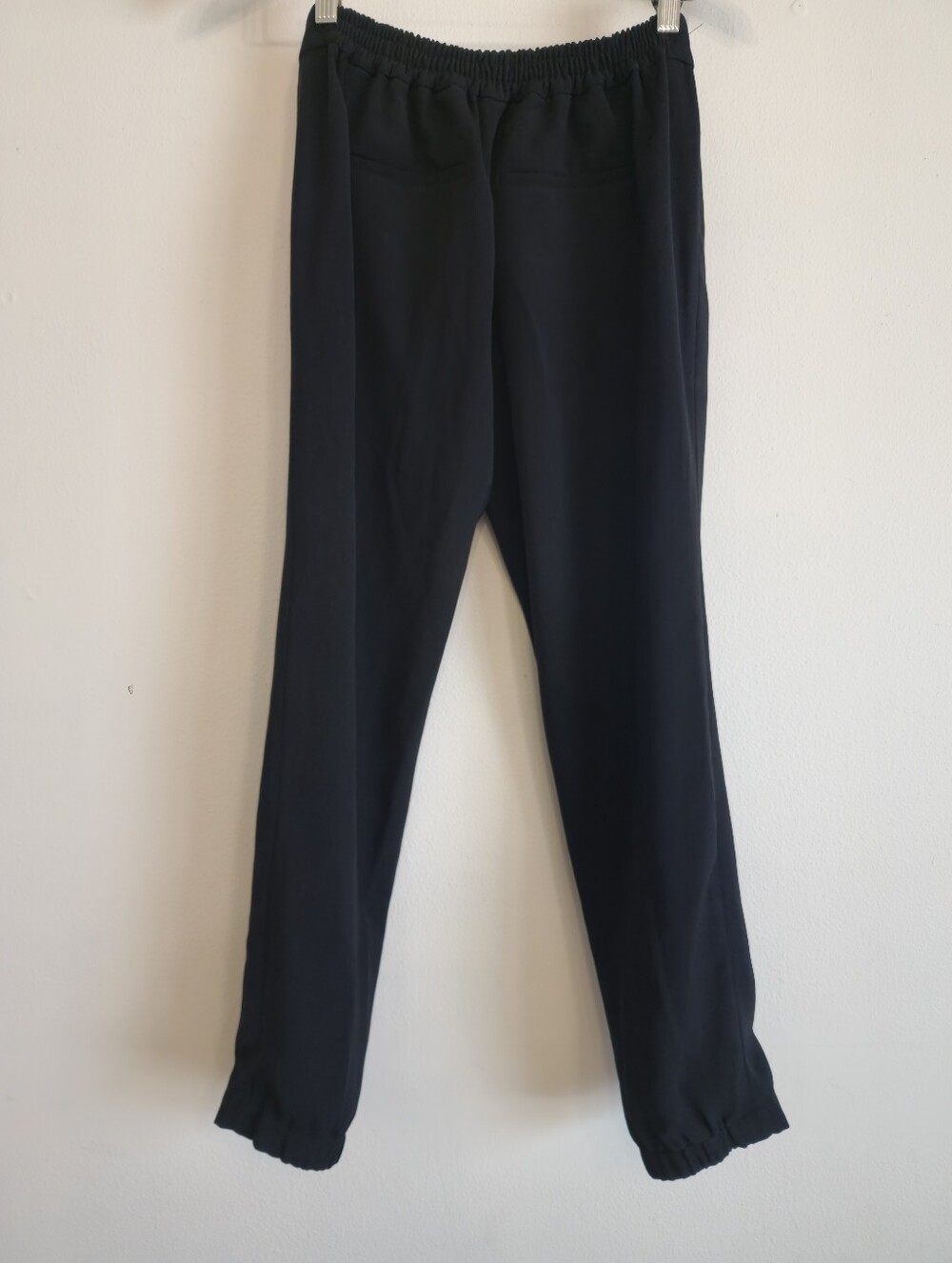 Vince Black Crepe Pintuck Elastic Waist Mid Rise Jogger Dress Pant XS - Picture 8 of 15